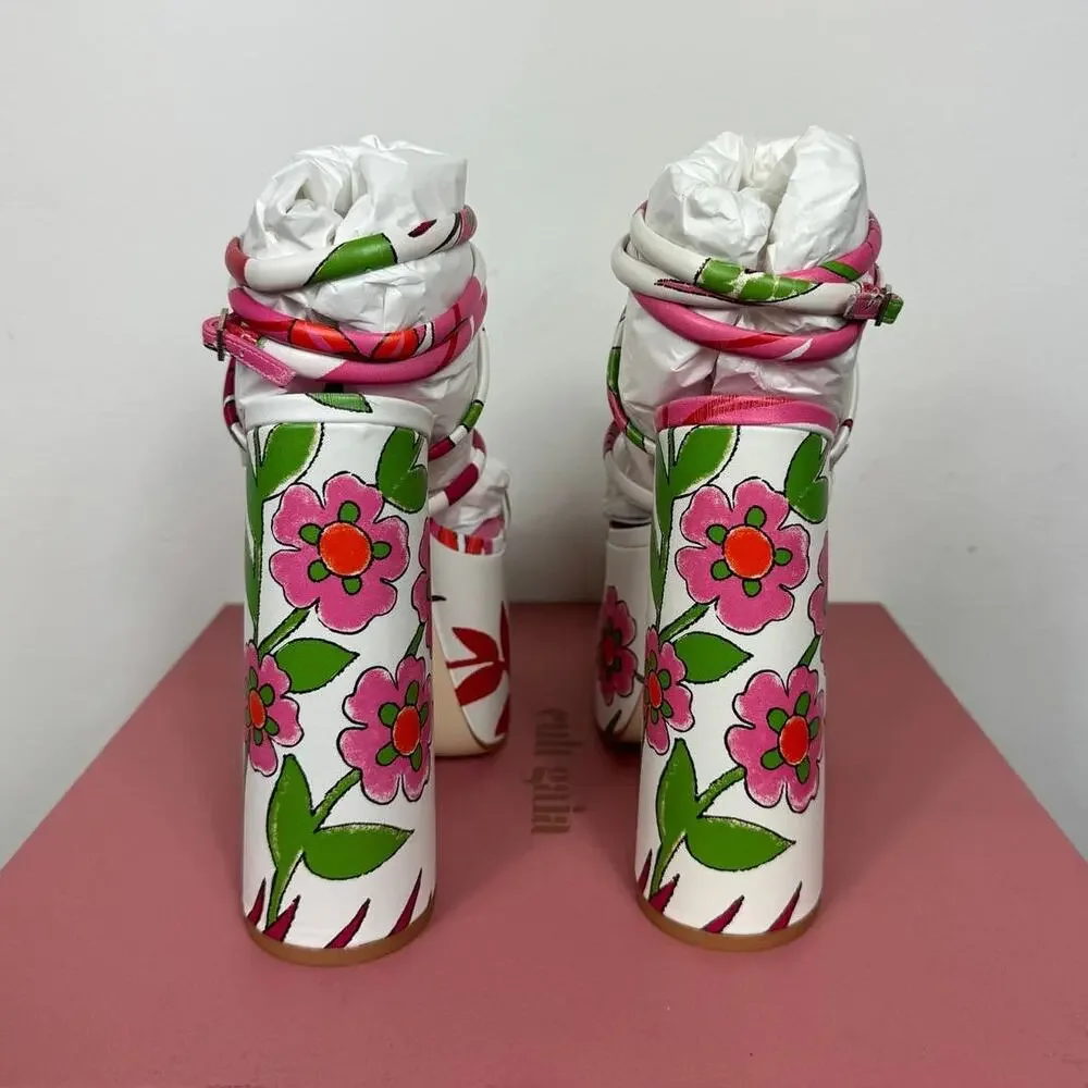 New Cult Gaia Hyte Platforms Sandals in La Selva Floral Women's Size EU 39